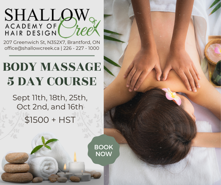 full body massage spa masseuse course class program relaxing aesthetician esthetician near me brantford