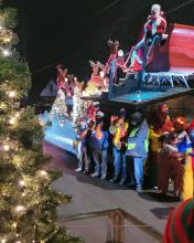 brantford 2024 santa clause parade shallow creek academy of hair design float