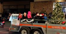 brantford 2024 santa clause parade shallow creek academy of hair design float