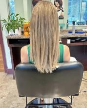 babylights balayage highlights natural barbie blonde refresh affordable hair services hairstylist near me brantford