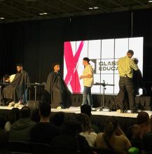 class trip to the aba beautyx hair show in toronto guest speaker barber barbering demonstration 