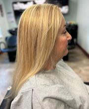root touch up warm toned golden blonde with highlights long hair ideas brantford hairstylist hairdresser womens hair accepting new clients hair stylist best hairstyling college diploma in town hair trends 