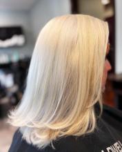 platinum blonde hair women's cut and style bright blonde affordable hair services near me brantford hairdresser hair stylist hair ideas 2023 same-day appointments